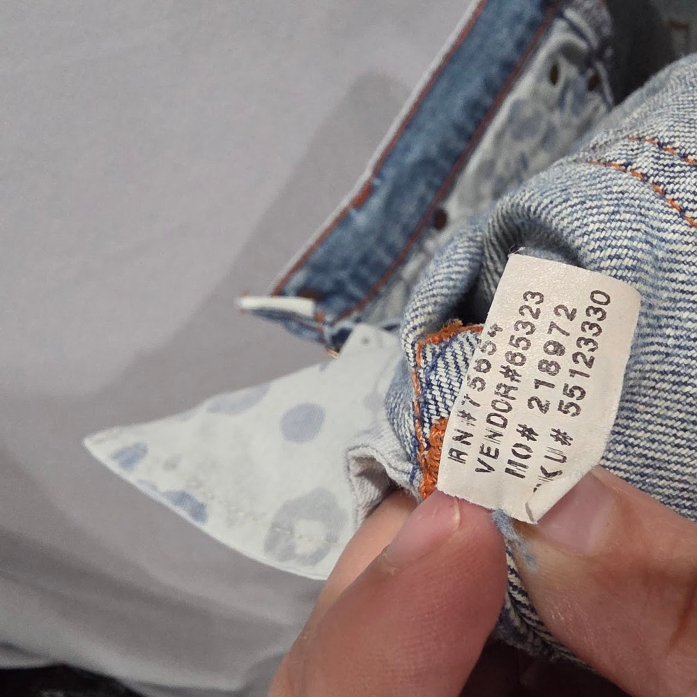 Y2K Abercrombie & Fitch Low Rise Distresed Bootcut Jeans Paint Splatter 0S 28x27 - Picture 7 of 10